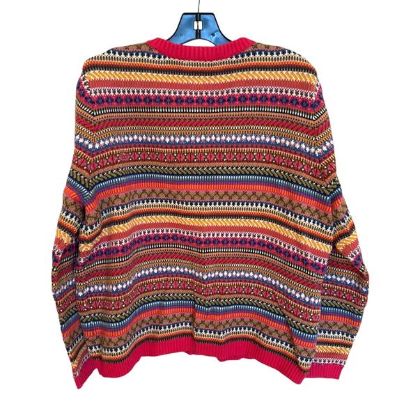 Seasalt Cornwall "Cove Cottage" Fair Isle Organic Cotton Cardigan size 16 - Picture 5 of 12